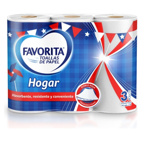 Toalla Fav. Hogar 1x3 Rollos