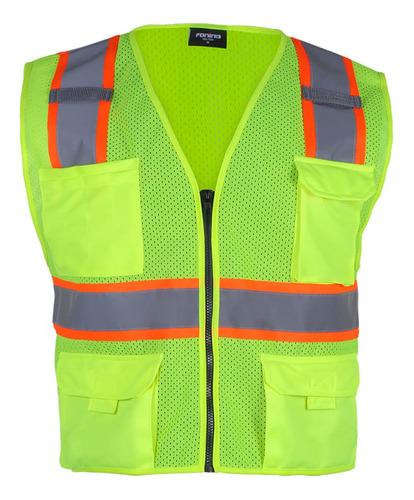 Fonirra Chaleco De Malla De Seguridad Hi Vis Para Hombre, Ch