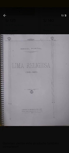 Libro Lima Religiosa Reproducci