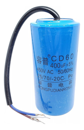 Capacitor De Arranque Para Motores 400uf 450vac Cd60