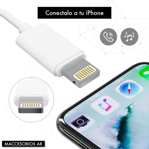 Imagen 2 de 10 de Adaptador Auricular - Compatible iPhone Lightning 3.5mm Jack