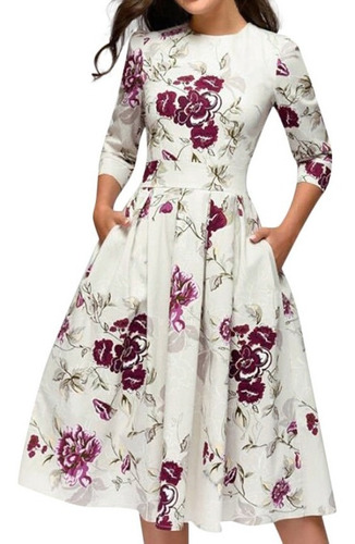 Vestido Vintage Vestidos De Mujer Línea A 8751