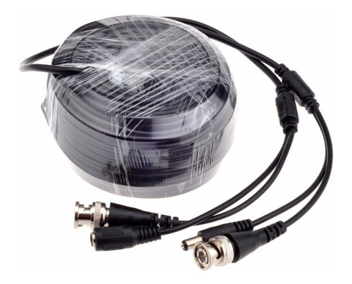 Cable Siames Coaxial 15m Para Camara Cctv Video Voltaje