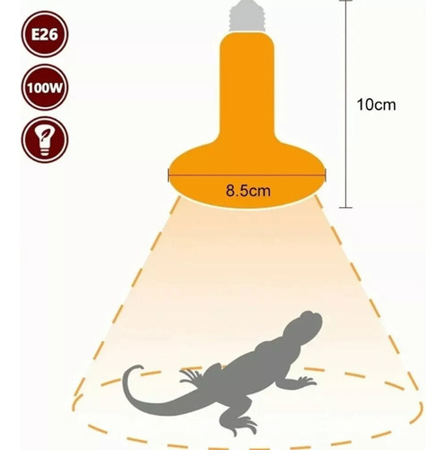 Foco Cerámica 100w Acuario Reptiles Luz Nocturna 2 Piece,