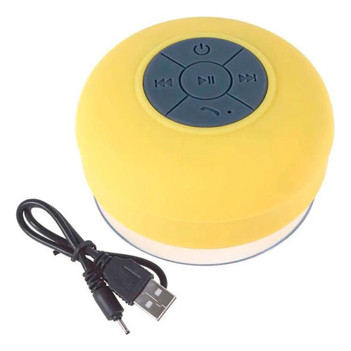 Mini Caixa De Som À Prova D'água Bluetooth Usb Amarelo