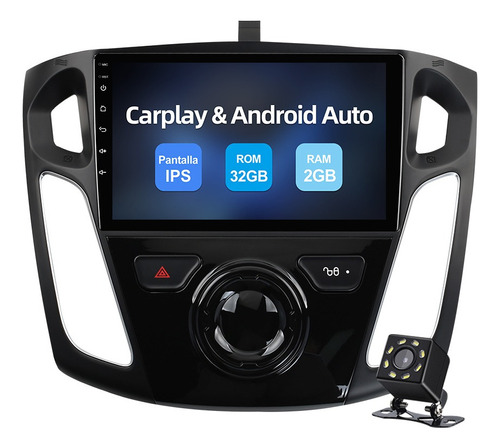 Estéreo Carplay Para Ford Focus 2012-2016 Cámara Gps Fm Bt .