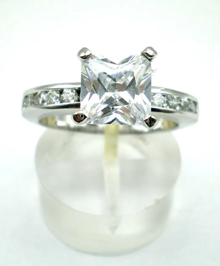 Anillo Solitario De Plata 925 Talla Prince