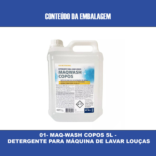 Maq-wash Copos 5l - Detergente Para Máquina De Lavar Louças