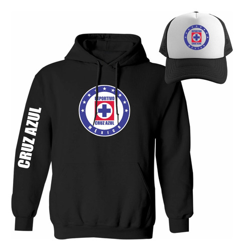 Kit Sudadera Sport + Gorra Mod Cruz Azul Fc Maquina Liga Mx