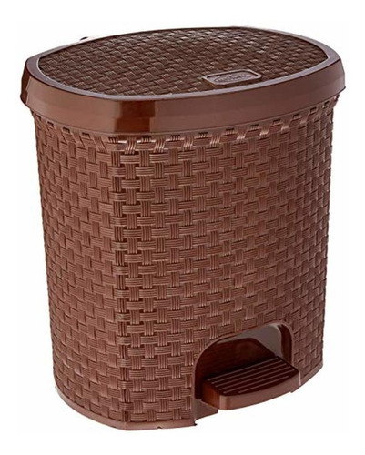 Lixeira Redonda Para Banheiro Cozinha Lixo Rattan 6l