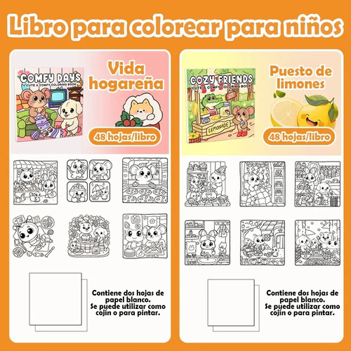 Livro De Colorir De 4 Peças, Livro De Desenho, 192 Desenhos
