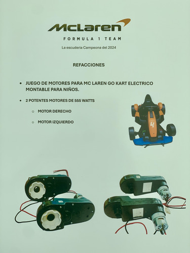 4 Llantas Para Carrito Montable Go Kart Mc Laren 24 Volts