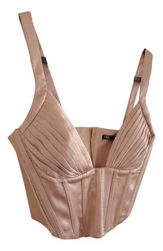 Top Satinado Rosa Claro Zara