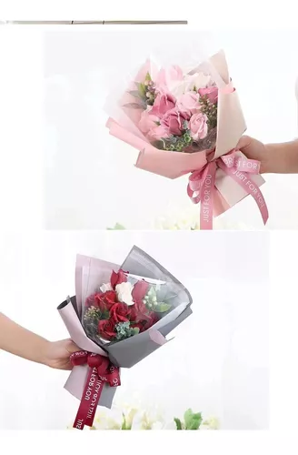 20 Hojas De Papel Coreano Para Ramos Bouquet Floral Patrón