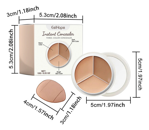 El Corrector De Tres Colores Oculta Las Ojeras Y La Pigmenta