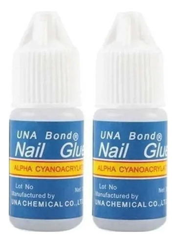 2u Nail Glue Pegamento Para Tips Deco Gotero 3gr Uñas