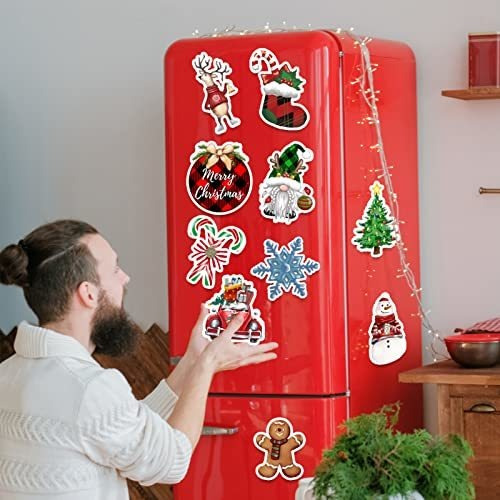 Imagen 7 de 7 de Iman Decorativo Trewave 12 Piezas Imanes De Nevera De Navida