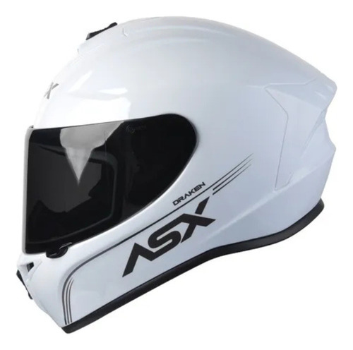 Capacete Axxis Draken Lente Transparente Branco Monocolor 56