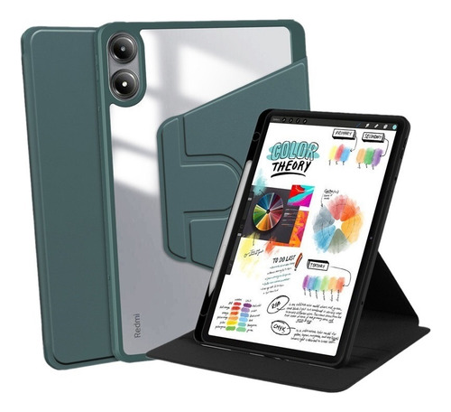 Funda De Tablet Para Xiaomi Poco Pad 12.1 720°rotación Azul