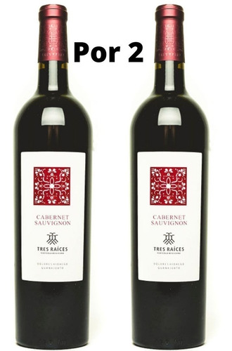 Vino Pack X 2 Tres Raices Cabernet Sauvignon Promocion