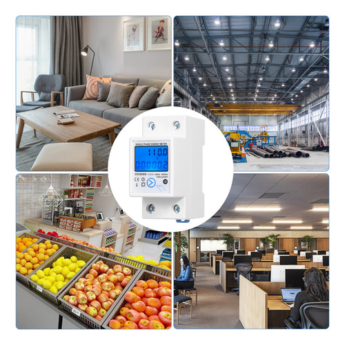 Medidor De Energia Monofásico Ac 120v Com Botão De Reset Com