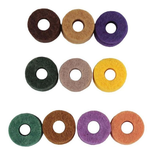 20pcs Colorful Cymbal Felts Hi Hat Washers Instrument Kit Pr