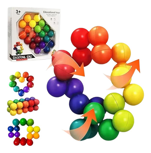 Juego Ingenio Puzzle Ball Sensorial Con Pelotas Encastrables