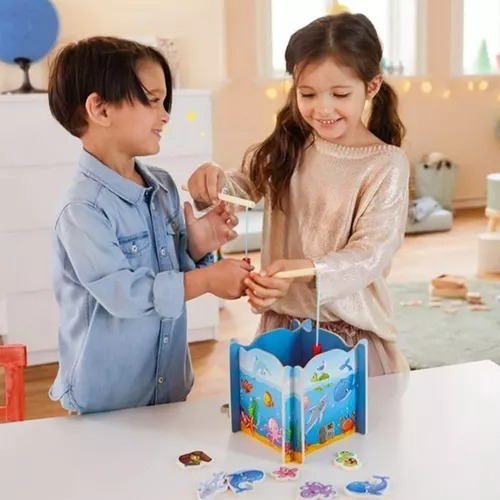 Juego De Pesca Madera Infantil Niños Didáctico + Regalo