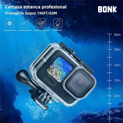 Funda Sumergible Para Gopro 12 11 10 Y 9 / 20 Piezas Transparente