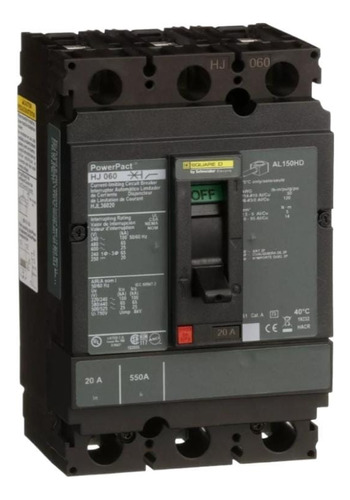 Hjl36050, 3 Polos, 50amp, Square D