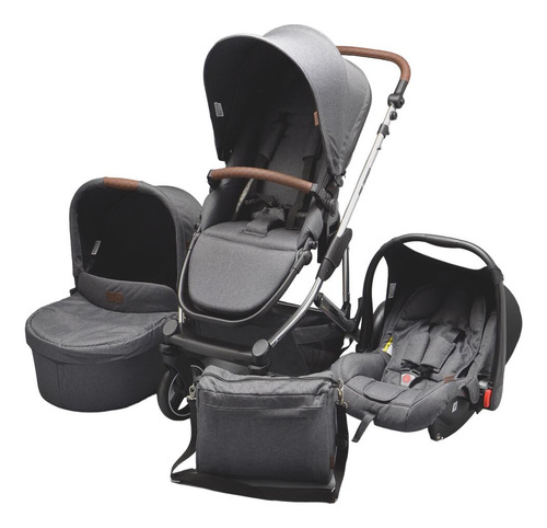 Carrinho Abc Design 3 Em 1 Linha Diamond Asphalt Como 4