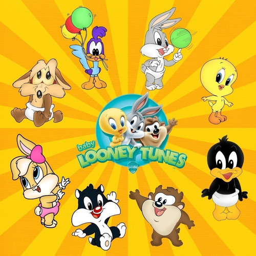 Kit Digital Looney Tunes Baby Clipart Png + Papel Digital