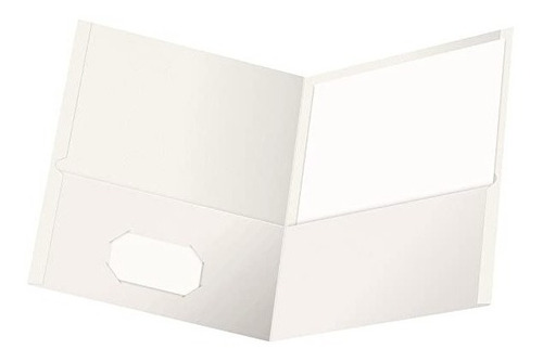 Folder Laminado T/carta Oxford 51704 Color Blanco 25 Piezas!