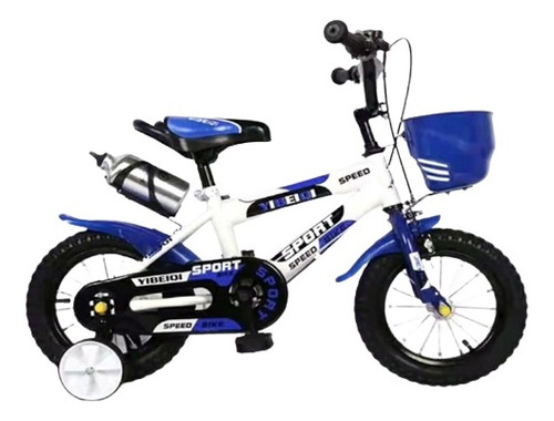 Bicicleta Rod 14 Sport Caramañola Guardabarros Canasto Niños