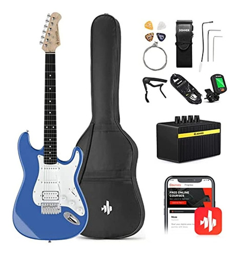 Donner Dst-100t Kit Para Principiantes De Guitarra Eléctrica