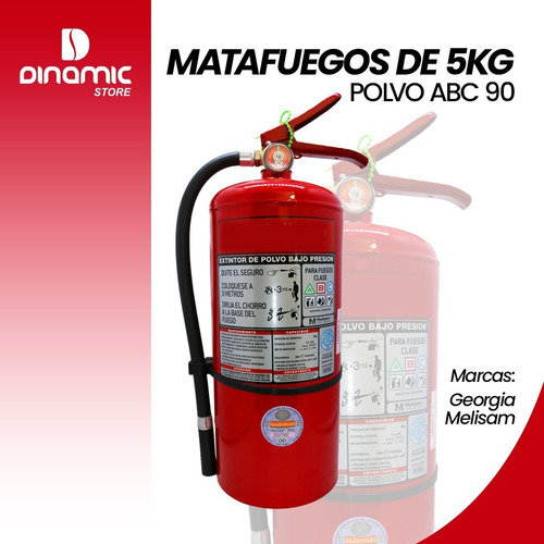 Matafuego 5kg Nuevo Abc Con Iram C Tarjeta + Soporte + Chapa