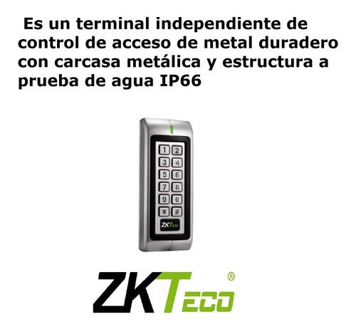 Imagen 5 de 9 de Control De Acceso Zkteco Mk-v-id Autonomo Antivandalico Ip66