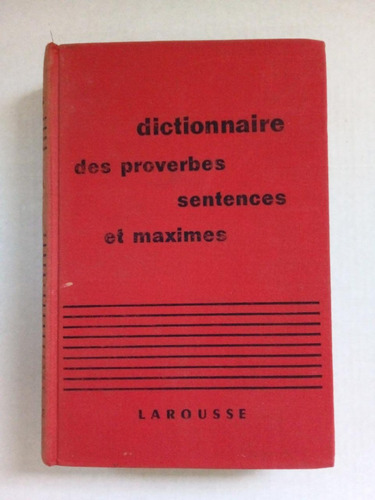Imagen 1 de 1 de Dictionnaire Des Proverbes - Maloux - Larousse 1960 - U T D