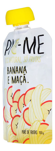 Purê De Frutas Sem Açúcar Sabor Banana E Maçã 100g - Pic Me