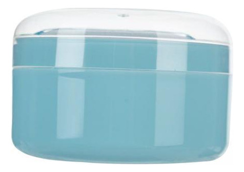 2 Caja De Talco Reutilizable Para Bebé, Con Contenedor Azul