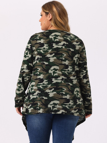 Cárdigan Talla Grande Chaqueta Ensamble Bohemio Con Rayas