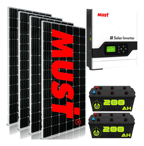 Kit Solar Completo Paneles 3400w/d Inversor 3000w Campo M7