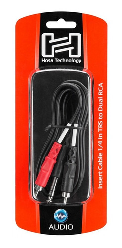 Hosa Technology Trs203 Cabo Insert P10 Estéreo X Dual Rca 3m