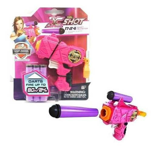 X-shot Pistola Zuru Rosa Con 6 Dardos Original 01091