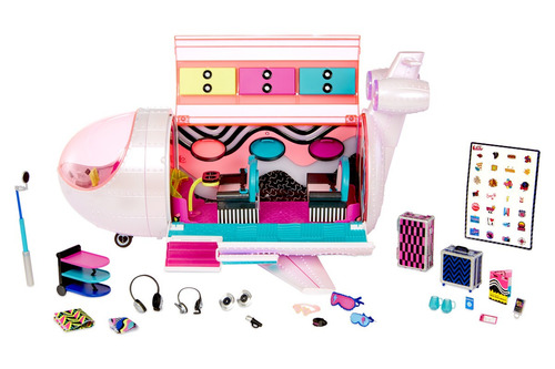 Jet Avion L.o.l Surprise Omg 50 Sorpresas Set Con Luces