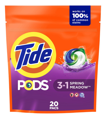 Detergente Líquido Para Ropa Tide Pods Pacs Spring Meadow