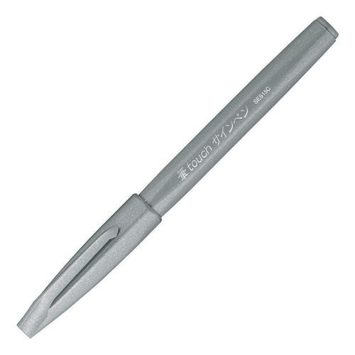 Caneta Pentel Brush Sign Pen Touch - Cinza
