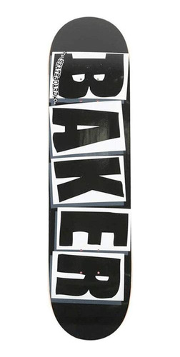 Tabla Patineta Logotipo Color Negro Blanco
