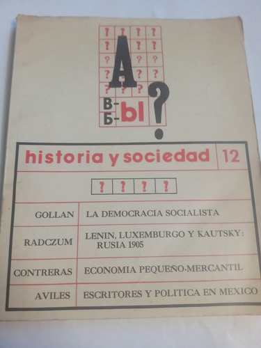 Revista Historia Y Sociedad 12 Marxismo Ensayos Radczum