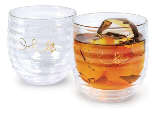 Autentico Fred Buzzin'  Vaso Roca Transparente Dorado 10